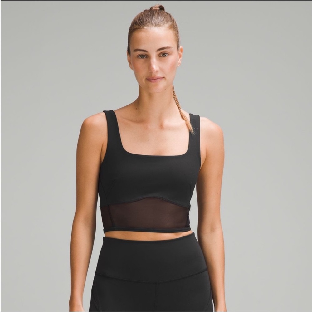 NWT WUNDER TRAIN MESH PANEL TANK BLACK SIZE 6
